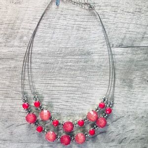 Pink statement necklace